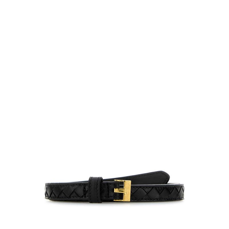 Bottega Veneta Women Black Nappa Leather Belt